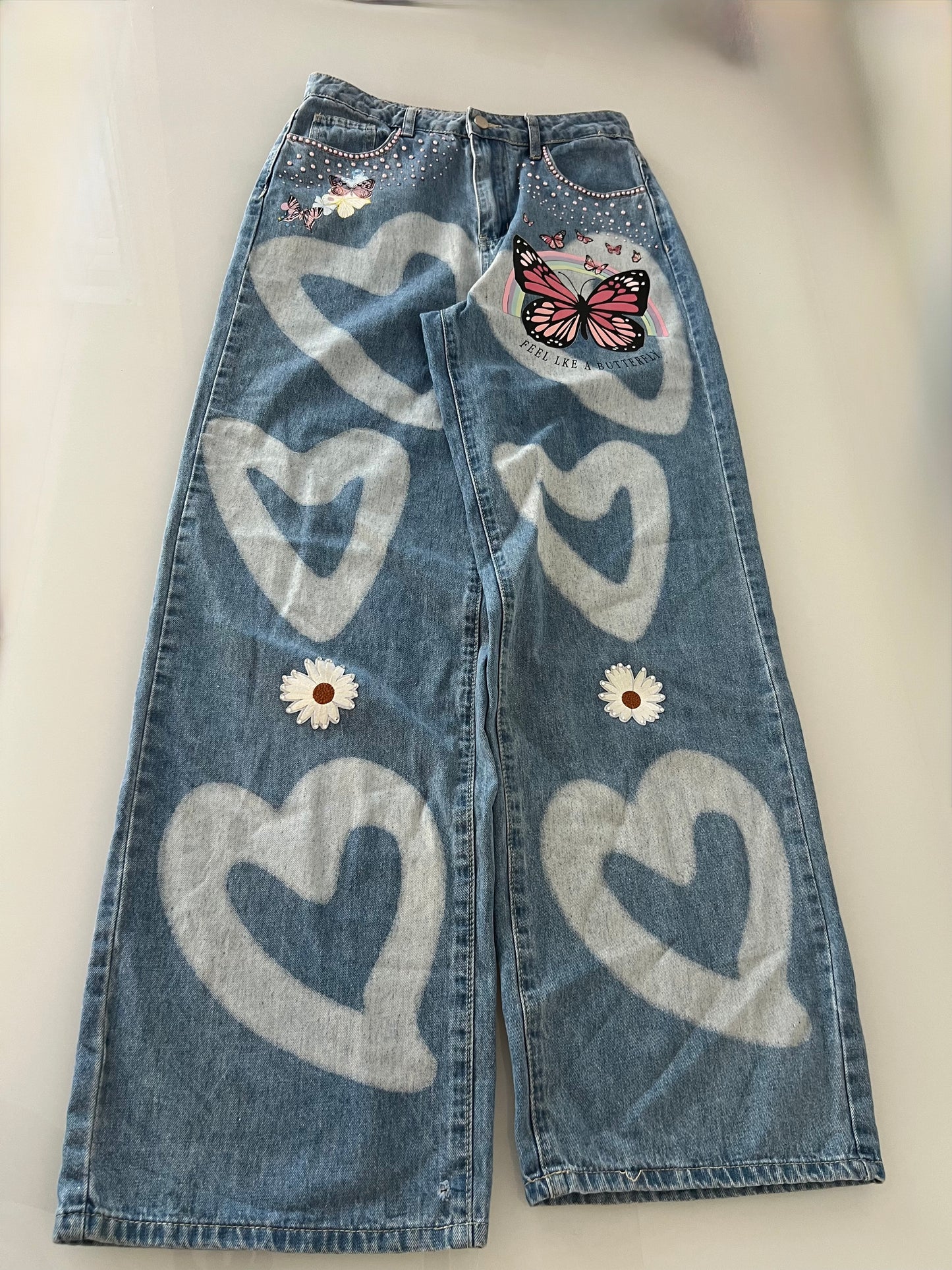 Butterfly desing jeans