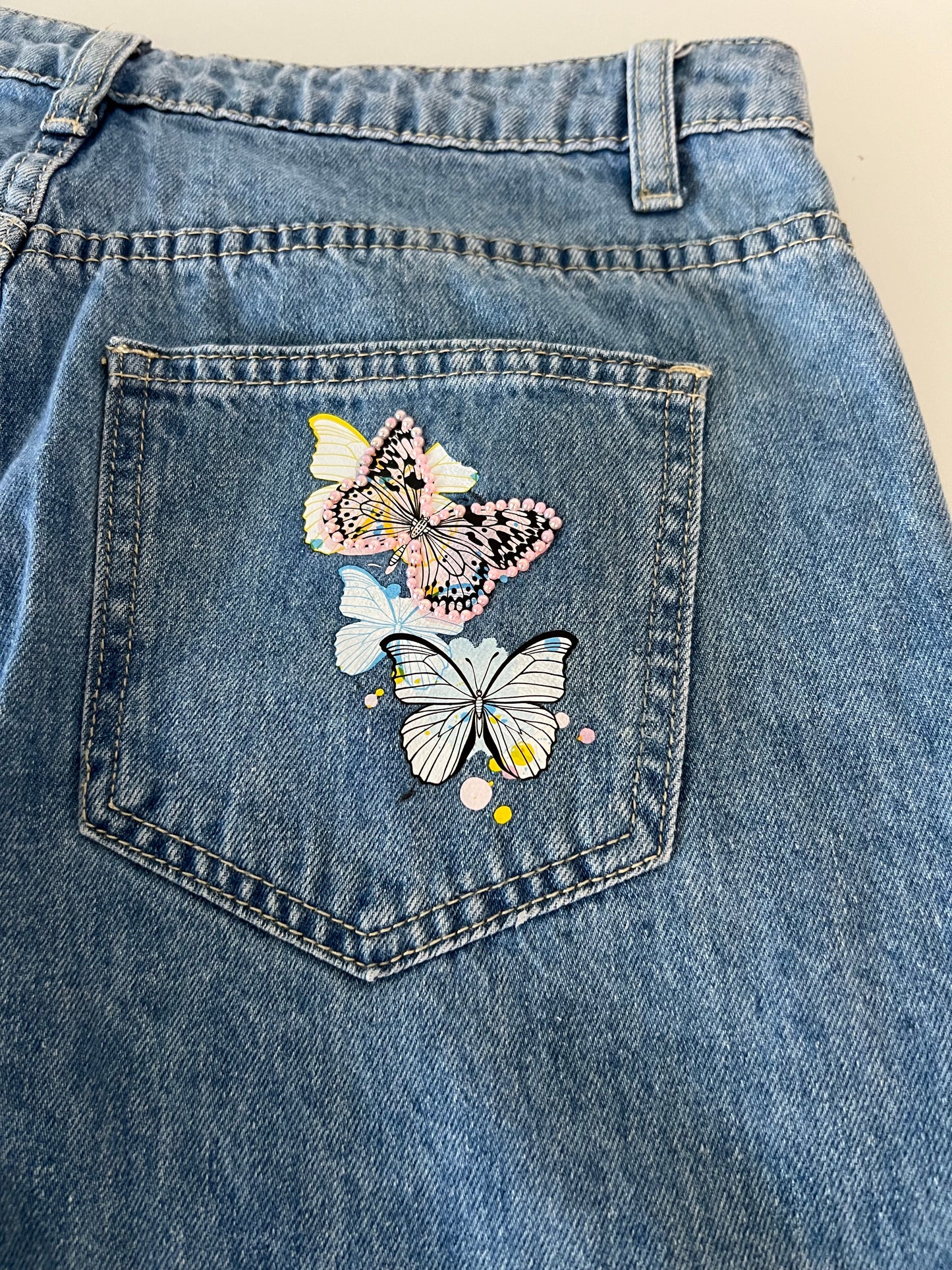 Butterfly desing jeans