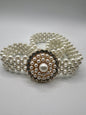 Women's Elastic Belt with Pearl Imitation