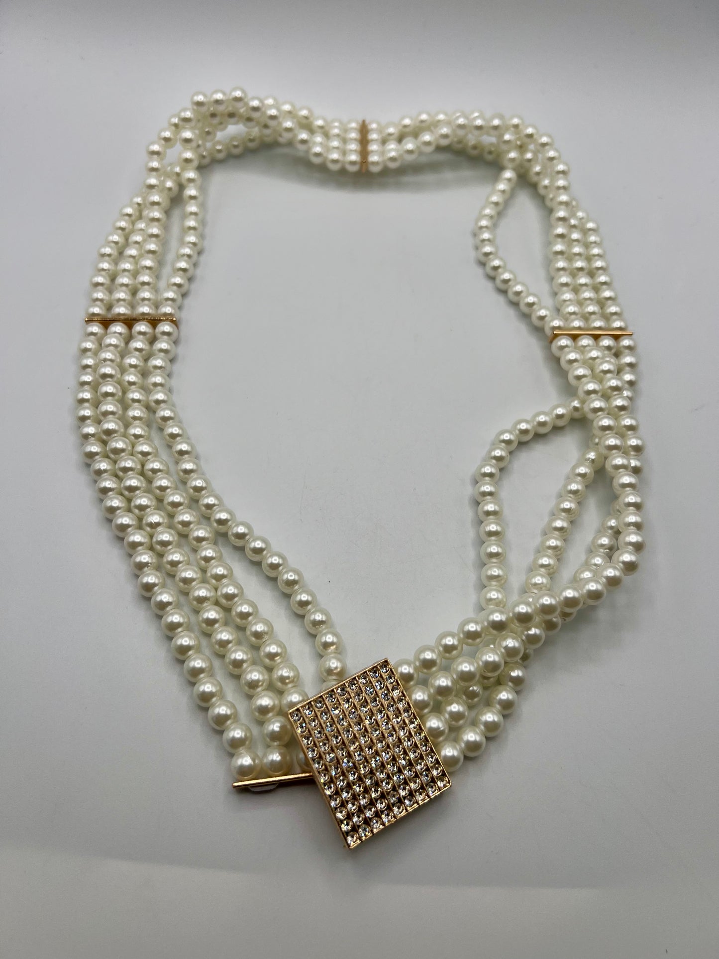 Elastic Belt with Pearl Imitation