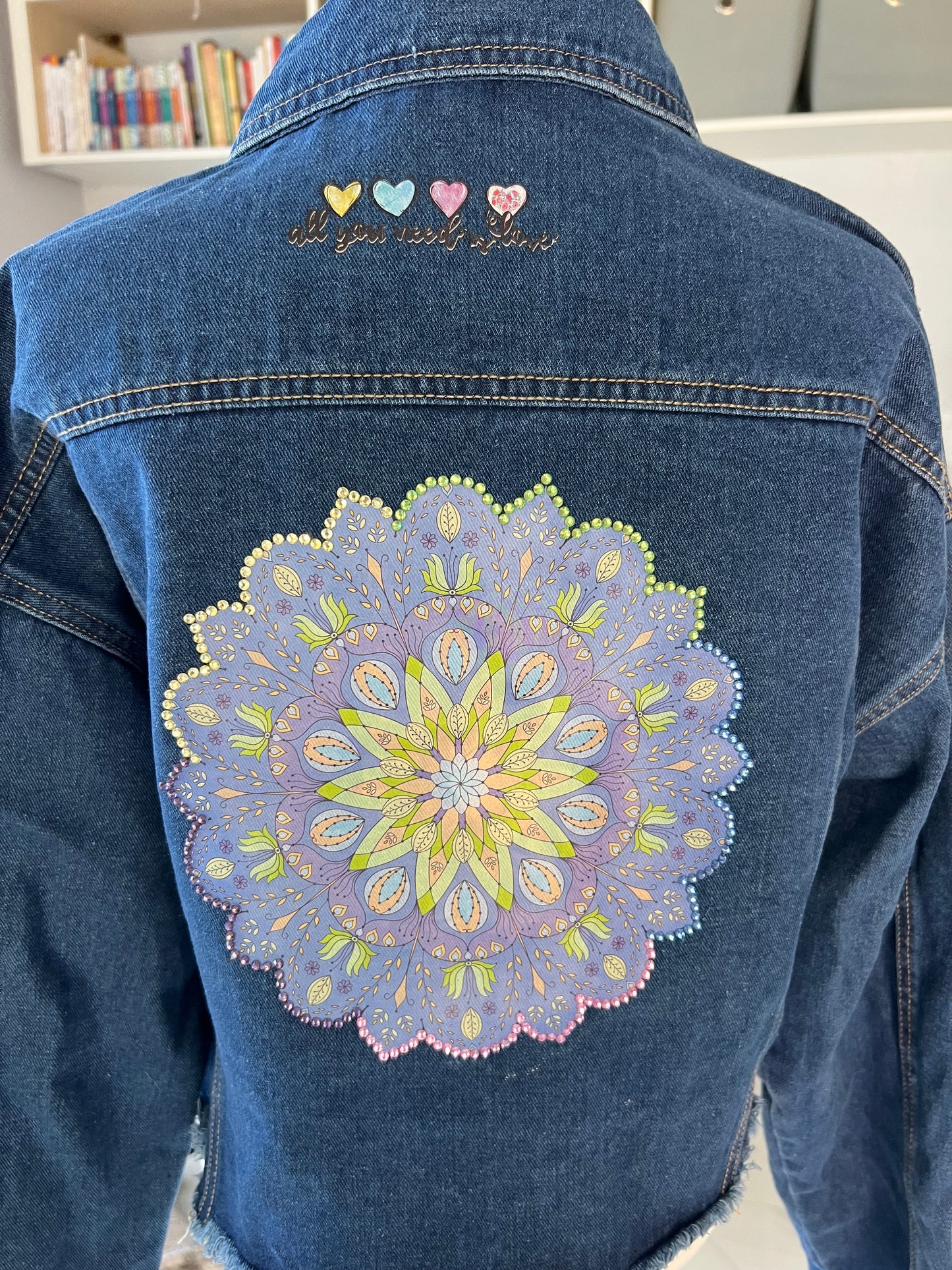 Modern Mandala Desing Jean Jacket
