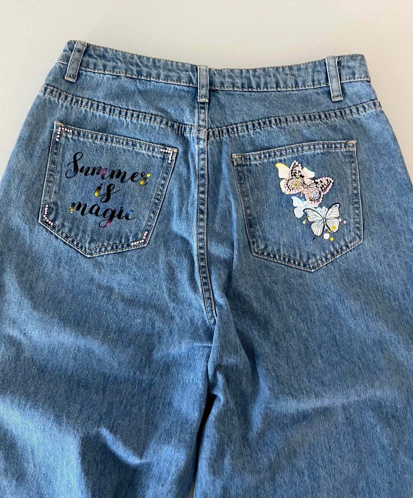 Butterfly desing jeans