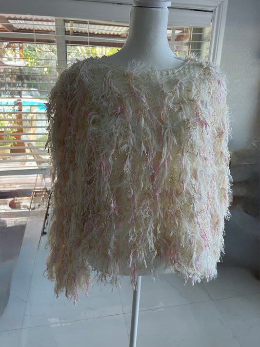 Boat-Neck Shaggy Sweater