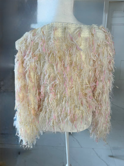 Boat-Neck Shaggy Sweater